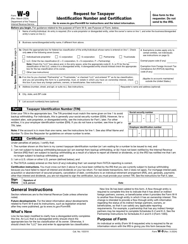 2025-irs-form-w-9-lawinfopedia